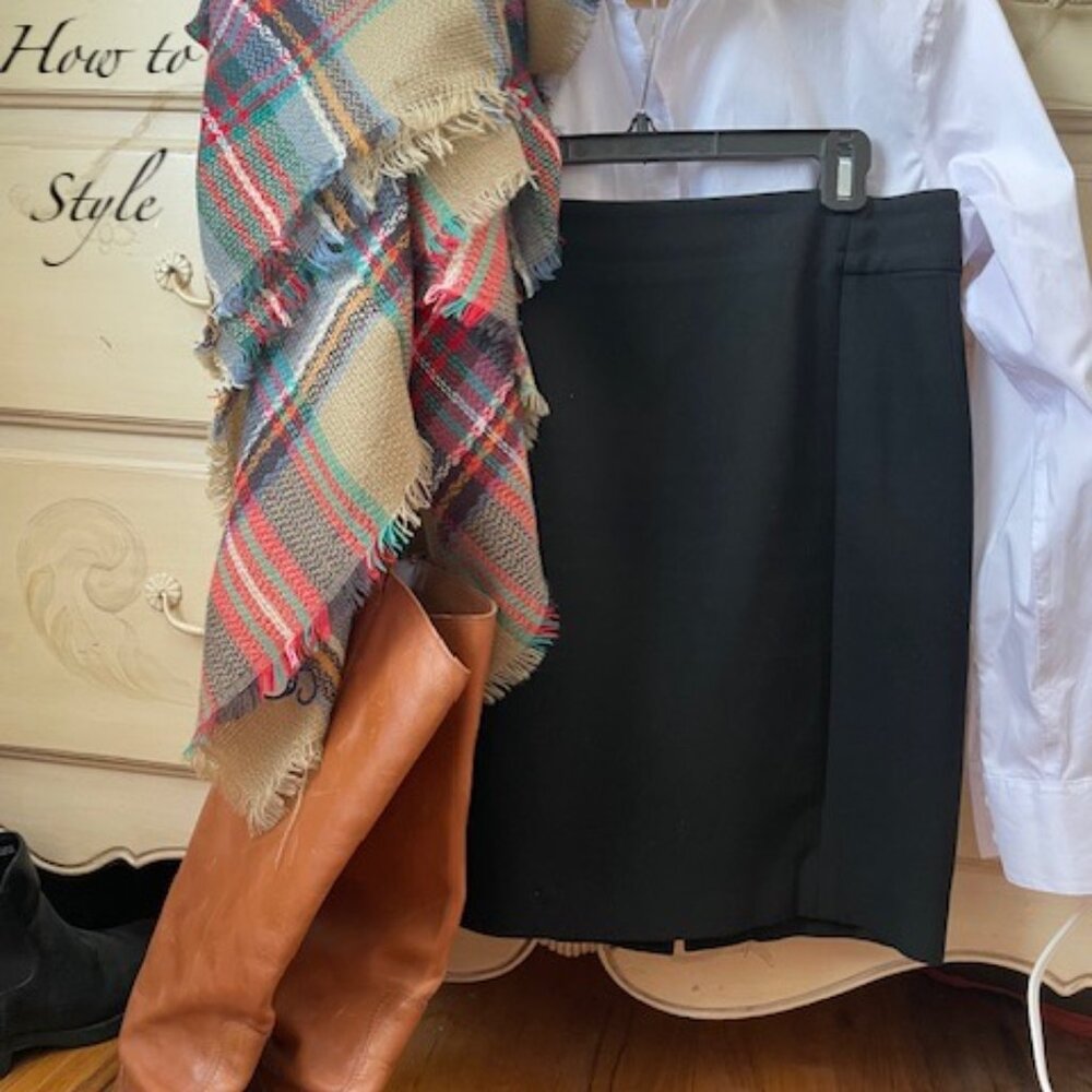 Loft Black Petite Pencil Skirt